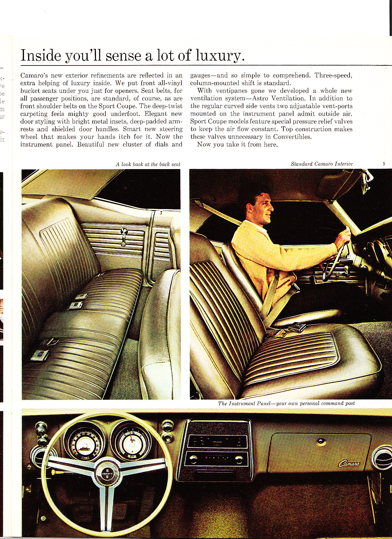 1968 Chev Camaro Brochure Page 1